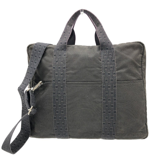 HERMES Business bag canvas gray 2WAY Shoulder Bag Her Line mens  d