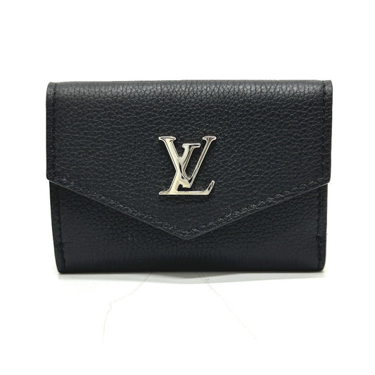 LOUIS VUITTON Trifold wallet M63921 Taurillon Clemence Noir Portefeuille Rock Mini mens