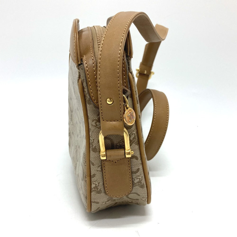 CELINE Shoulder Bag PVC / Leather beige C Macadam Women