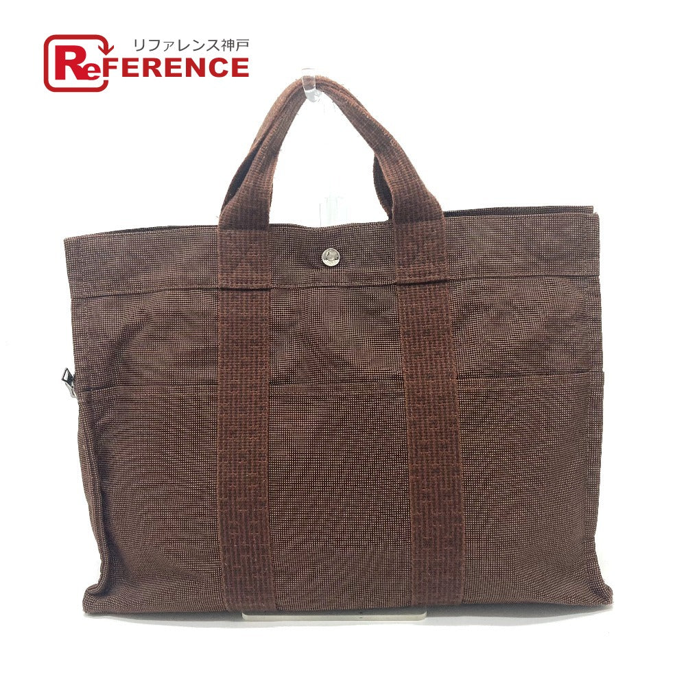 HERMES Tote Bag canvas Brown Her LineTote MM Women  d