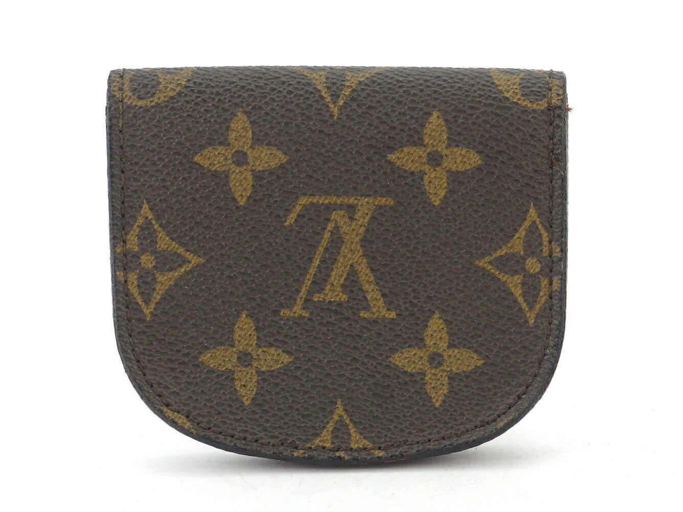 LOUIS VUITTON Coin case M61970 leather Brown beige Porto Moneg