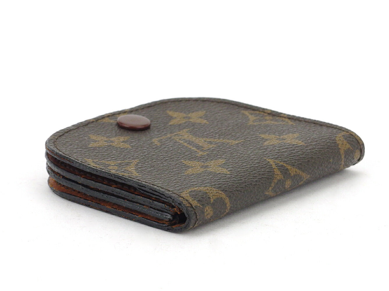 LOUIS VUITTON Coin case M61970 leather Brown beige Porto Moneg