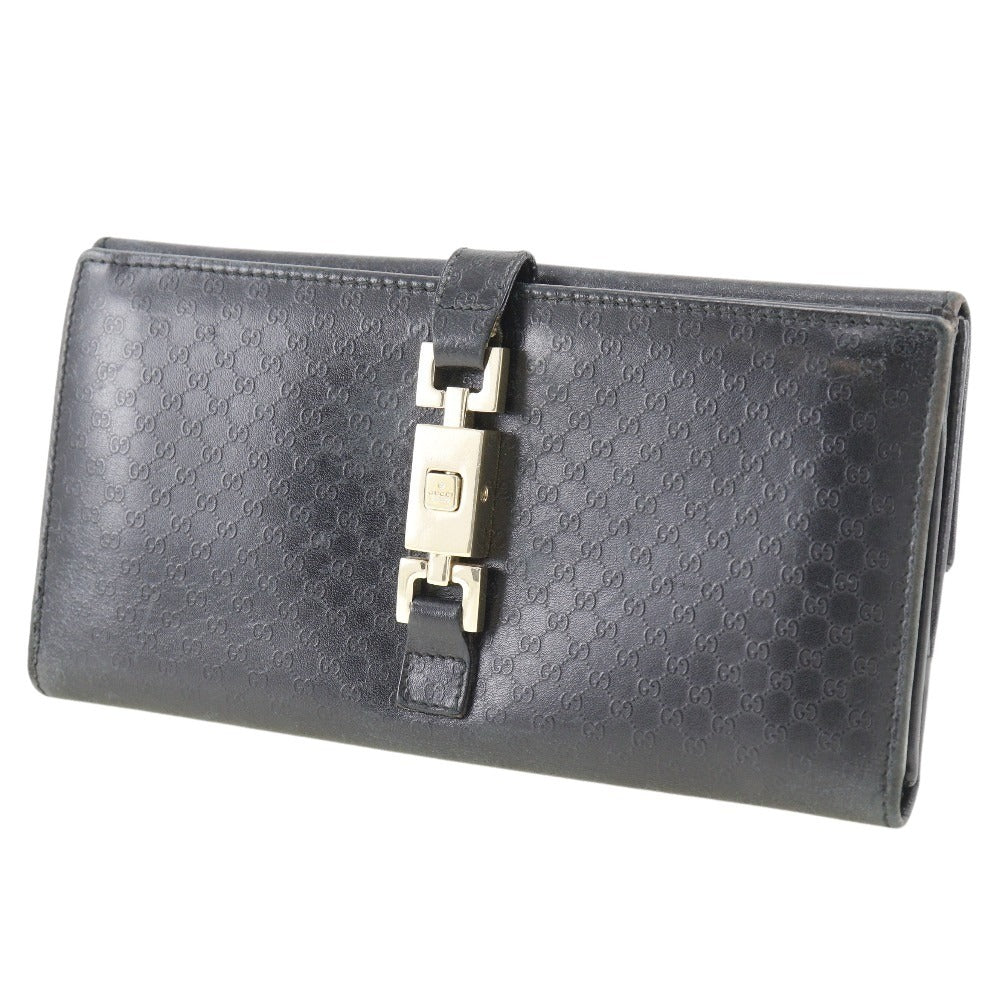 GUCCI Long Wallet Purse 035.2031.2134 leather black unisex(Unisex)