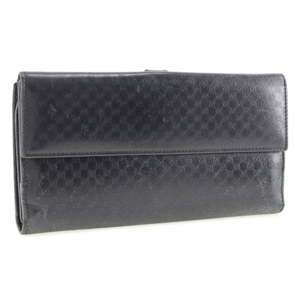GUCCI Long Wallet Purse 035.2031.2134 leather black unisex(Unisex)