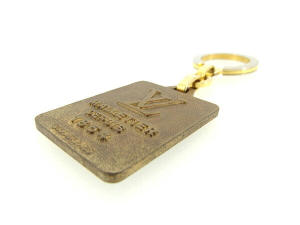 LOUIS VUITTON Key ring gold MALLETIER DEPUIS 1854