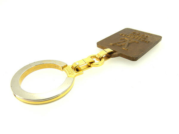 LOUIS VUITTON Key ring gold MALLETIER DEPUIS 1854