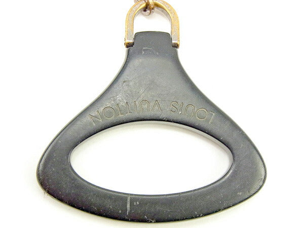 LOUIS VUITTON Key ring M63832 Black x silver Porto Crepe Z
