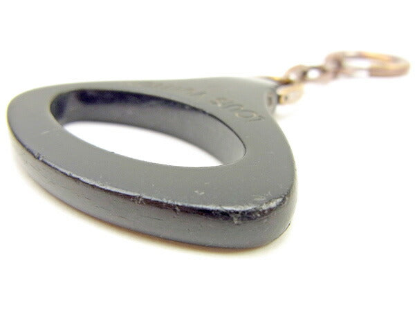 LOUIS VUITTON Key ring M63832 Black x silver Porto Crepe Z