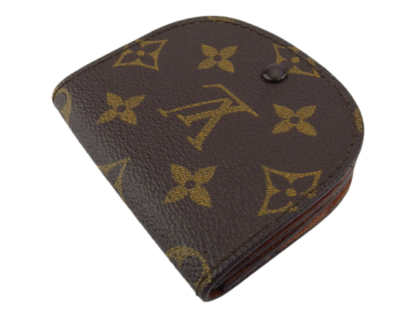 LOUIS VUITTON Coin case M61970 Monogram canvas, leather Brown Porto Moneg