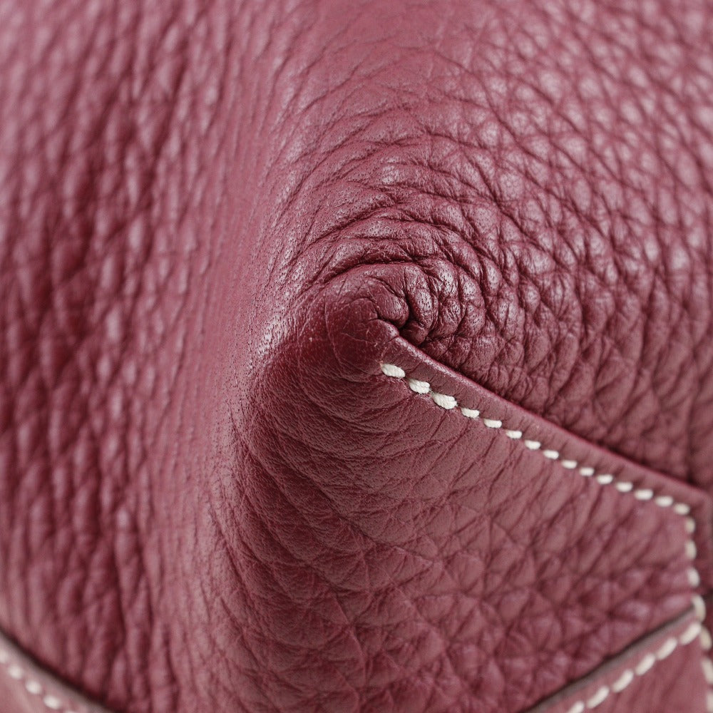 HERMES Tote Bag leather Red/pink reversible Doble Sense 28 Women  d