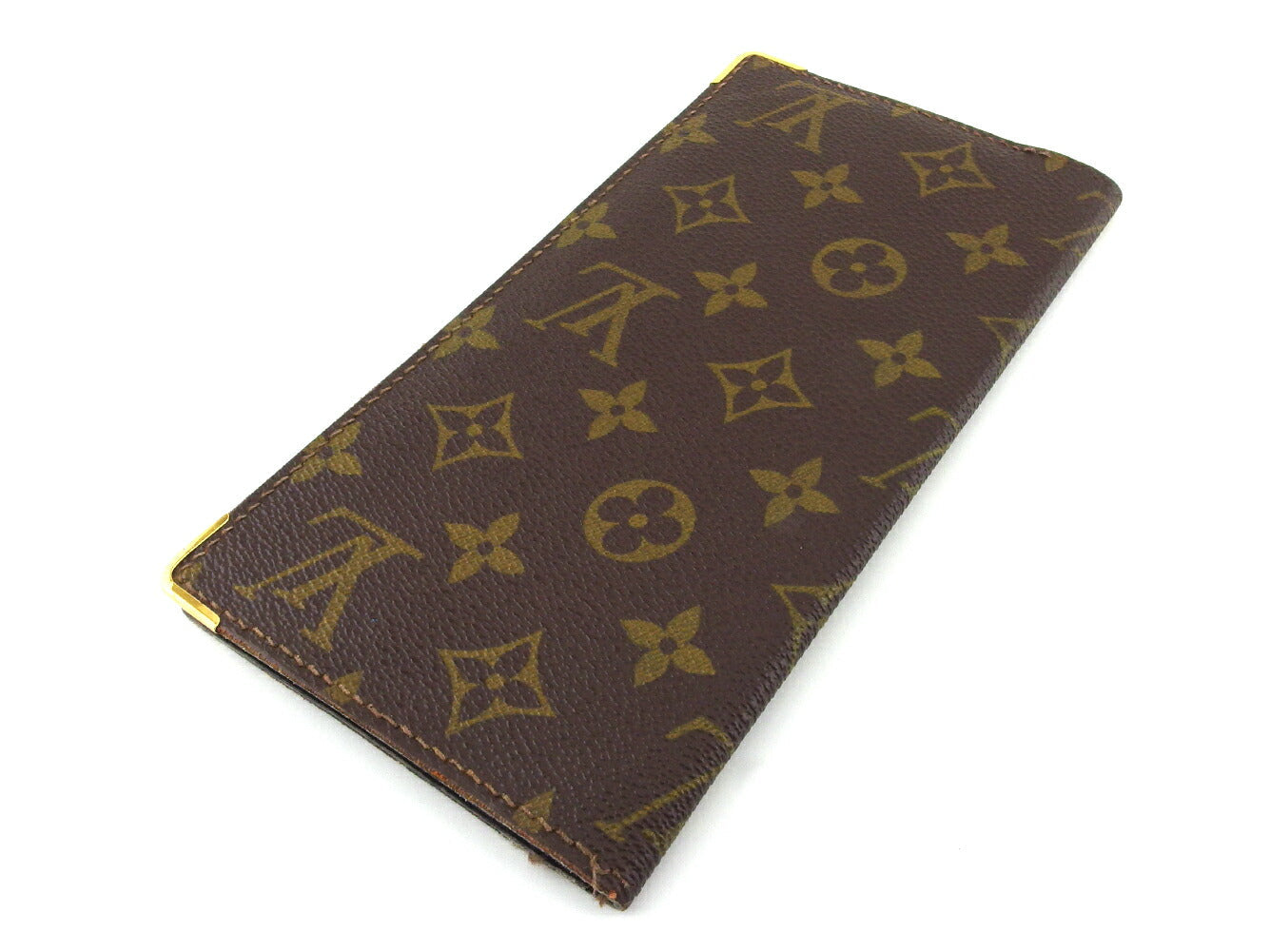LOUIS VUITTON Bill Compartment No.254 Brown beige gold