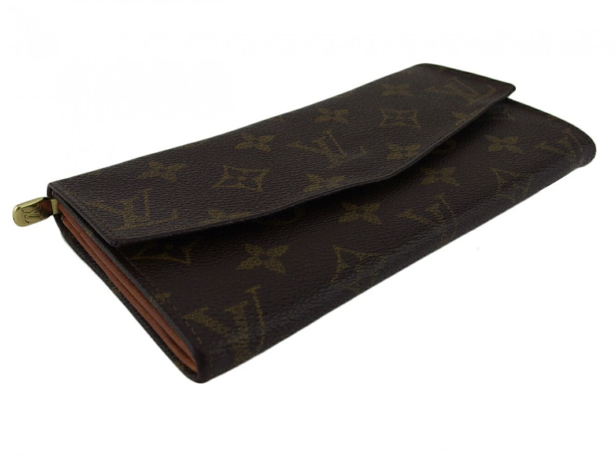 LOUIS VUITTON Long Wallet Purse No.212 Brown beige gold