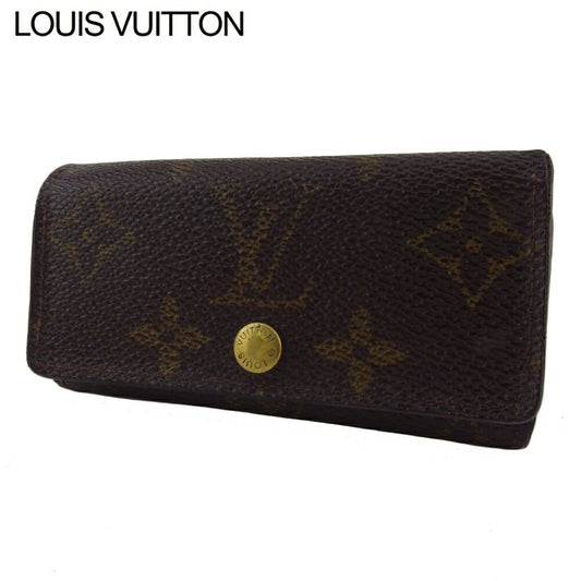 LOUIS VUITTON Key case Key holder  M62631 Brown beige gold Multicles4