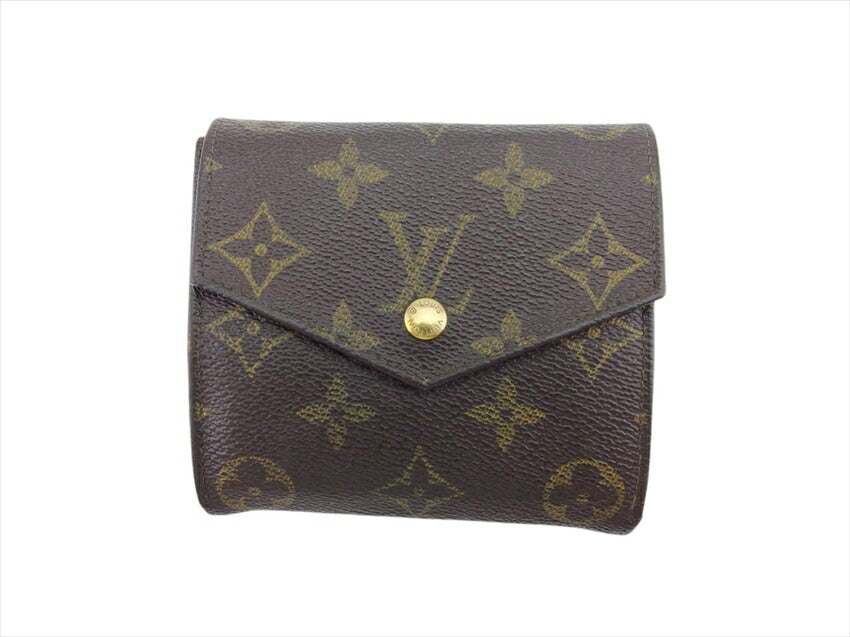 LOUIS VUITTON Bifold Wallet M61660 Brown beige gold Portonebier
