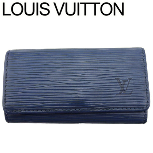 LOUIS VUITTON Key case Key holder  M6382G Blue silver Multicles4