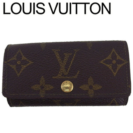 LOUIS VUITTON Key case Key holder  M62631 Dark brown x beige Multicles4