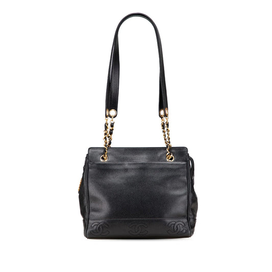 Black Chanel Triple CC Caviar Shoulder Bag