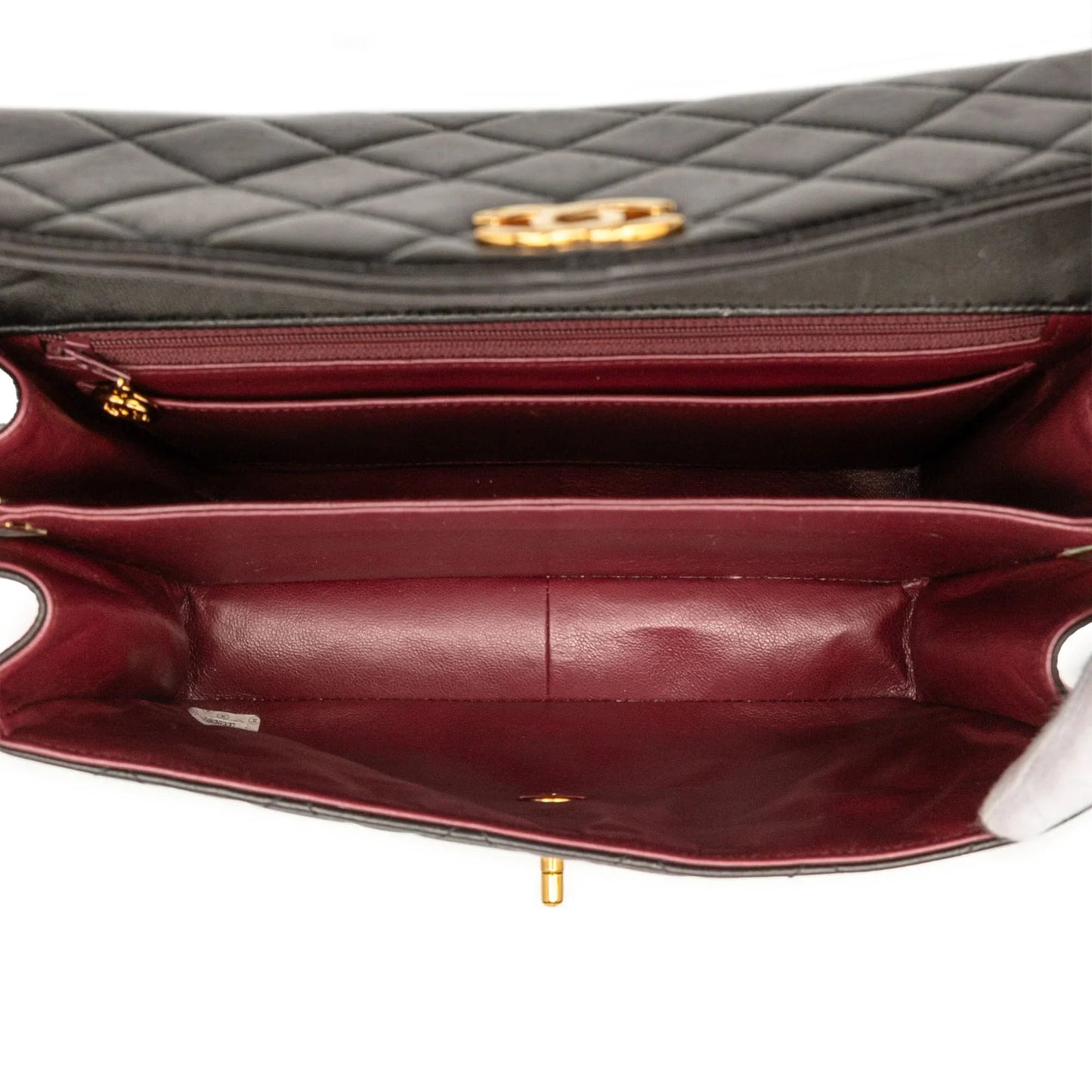Black Chanel CC Quilted Lambskin Handbag