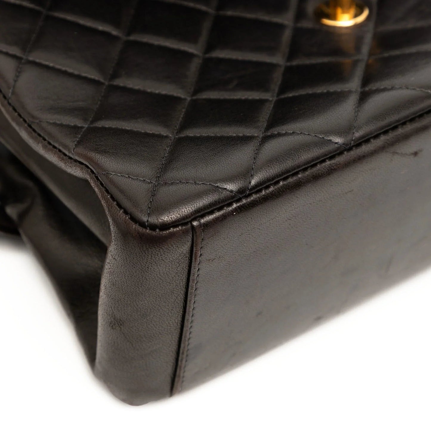 Black Chanel CC Quilted Lambskin Handbag