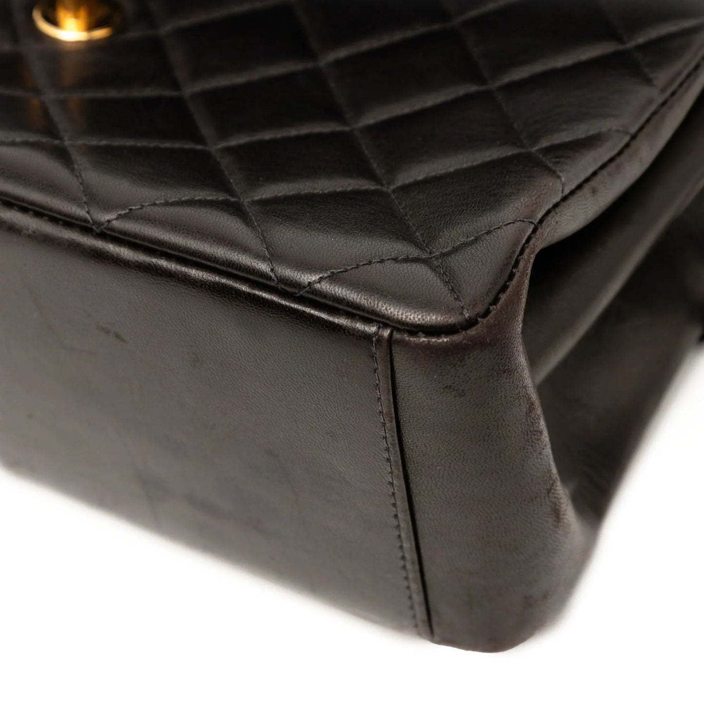 Black Chanel CC Quilted Lambskin Handbag