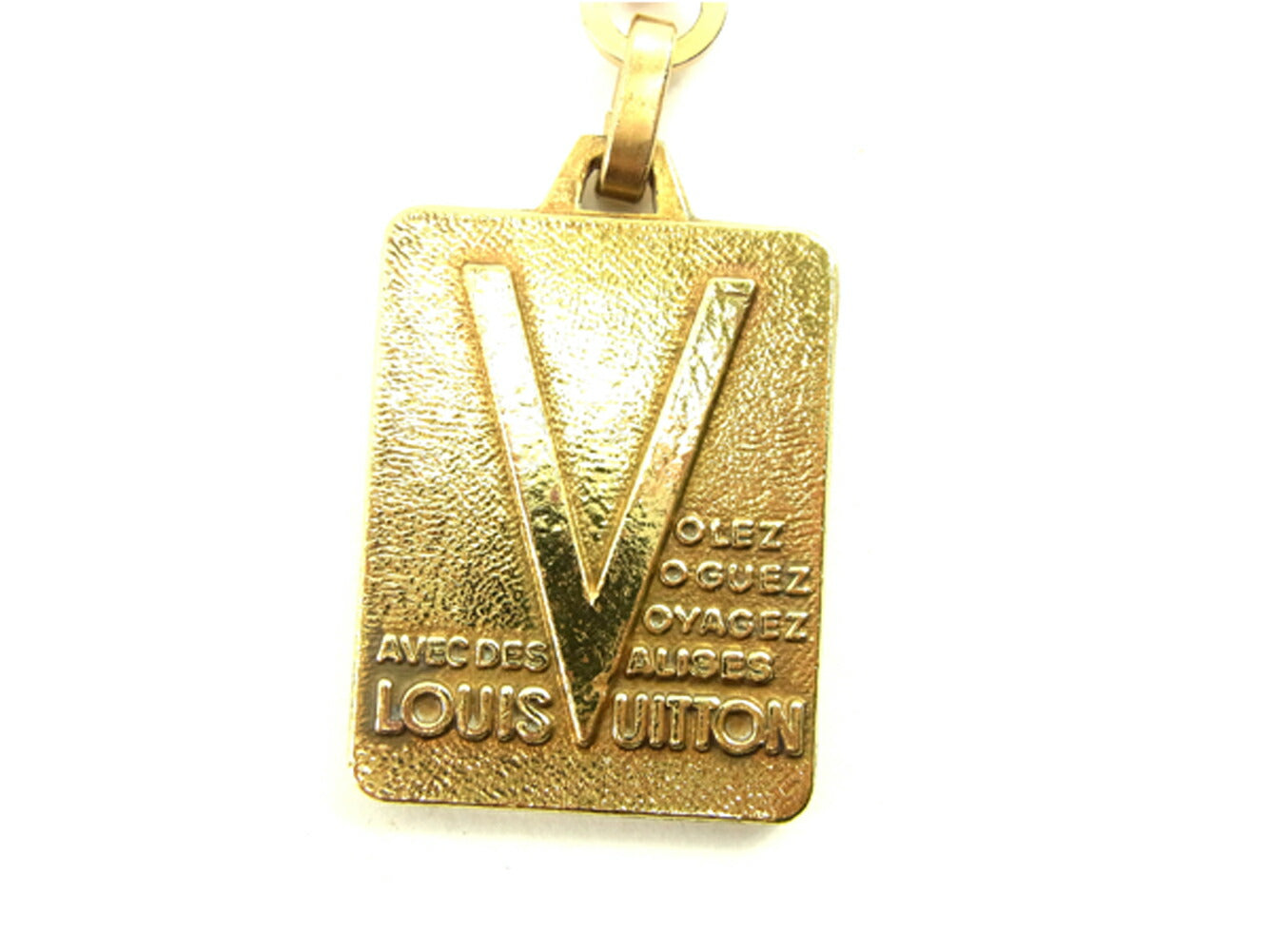 LOUIS VUITTON Key ring Gold Plated gold