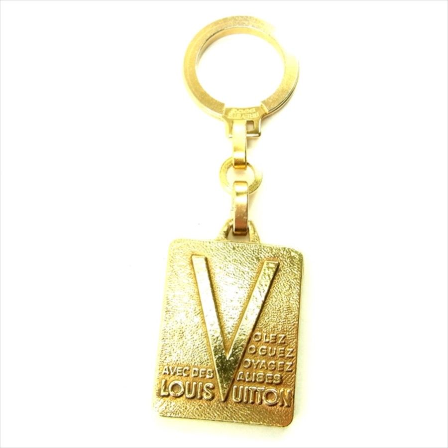 LOUIS VUITTON Key ring Gold Plated gold
