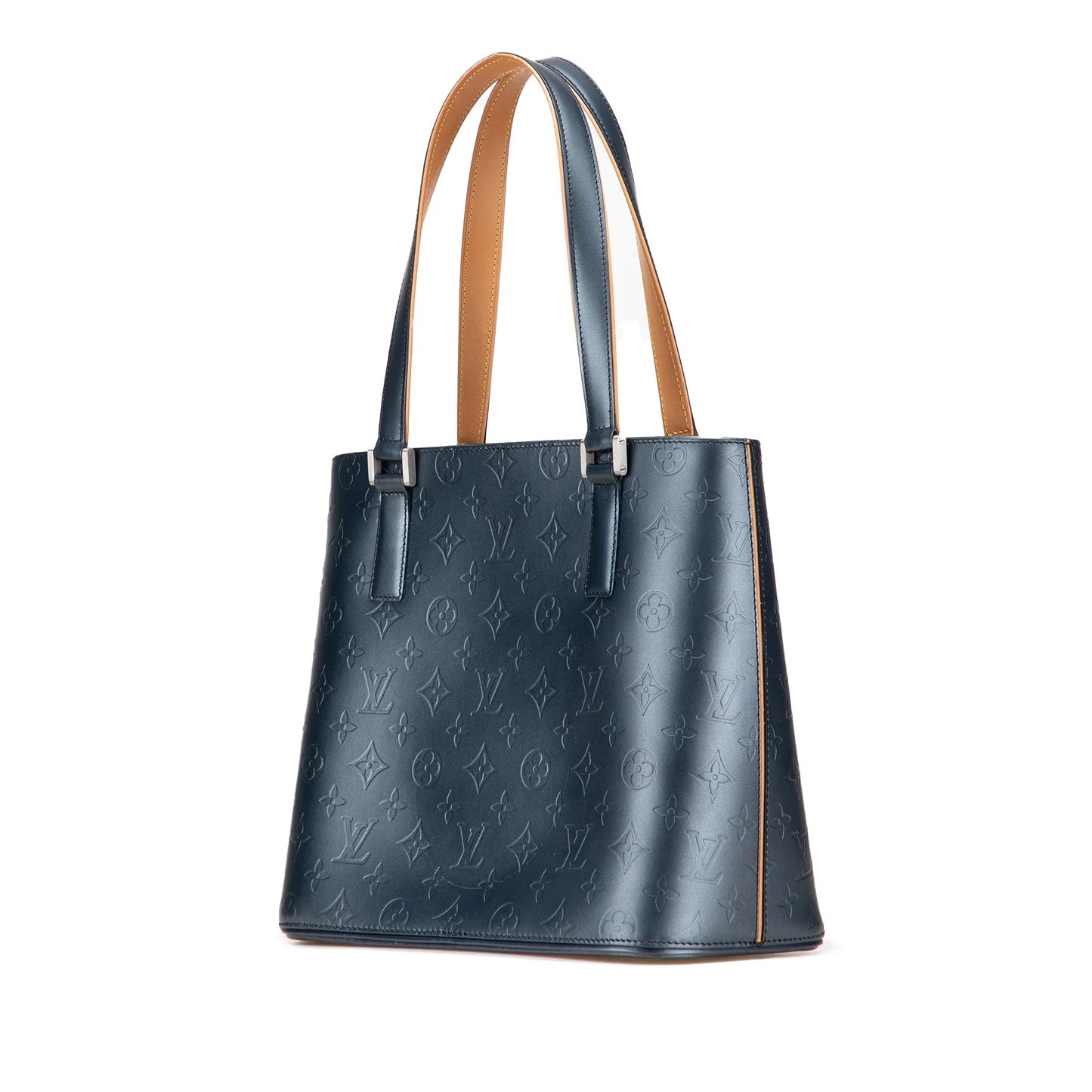 Blue Louis Vuitton Monogram Mat Stockton Tote Bag