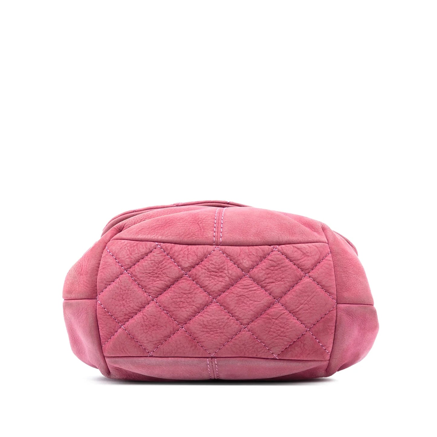 Pink Chanel Mini Quilted Nubuck Trianon Messenger Flap Crossbody Bag