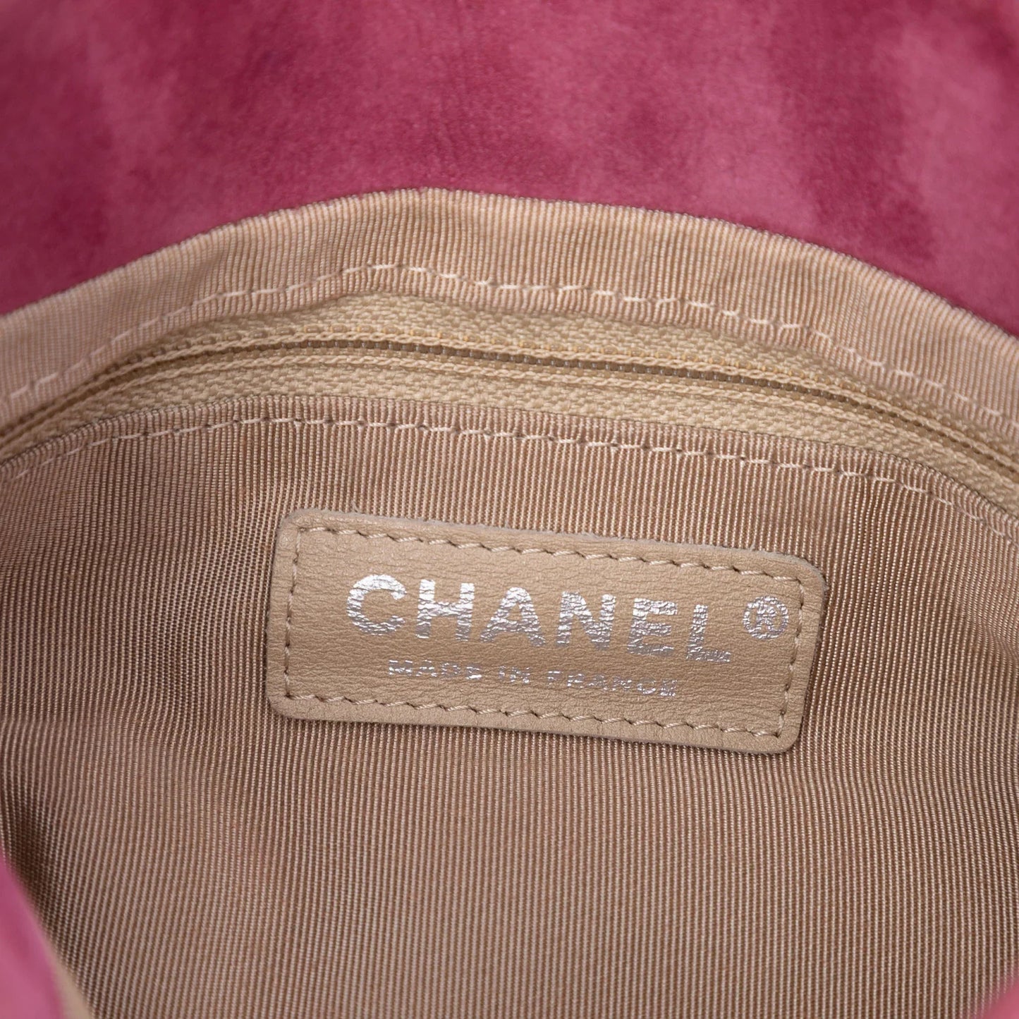 Pink Chanel Mini Quilted Nubuck Trianon Messenger Flap Crossbody Bag