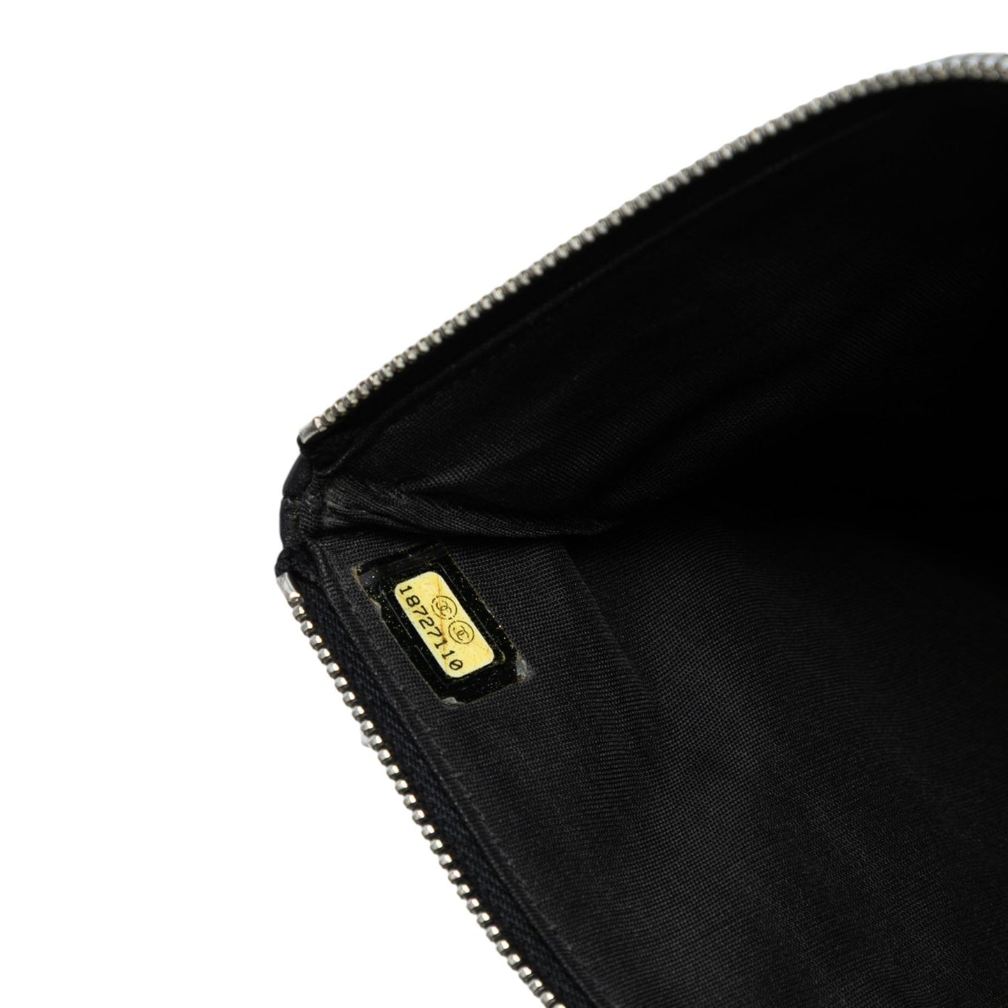 Black Chanel Small CC Quilted Lambskin Multi Zip Clutch