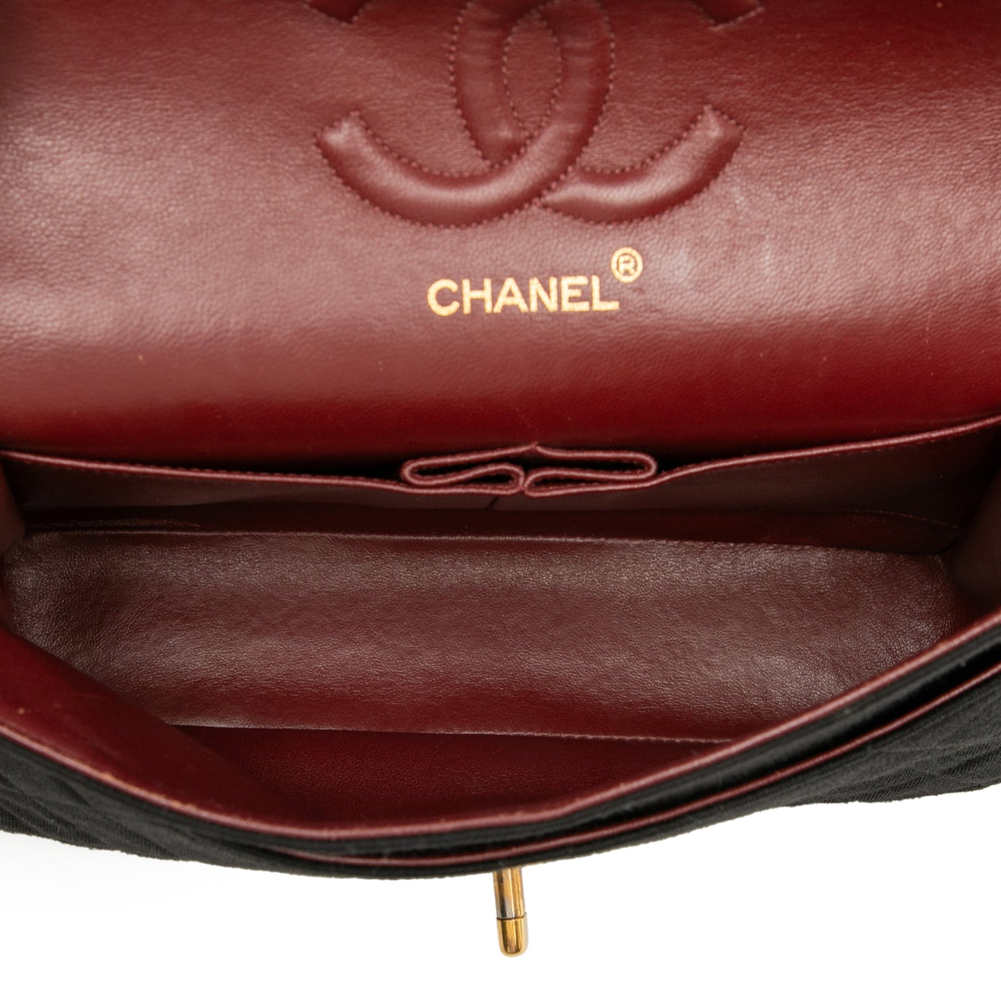 Black Chanel Medium Classic Jersey Double Flap Shoulder Bag