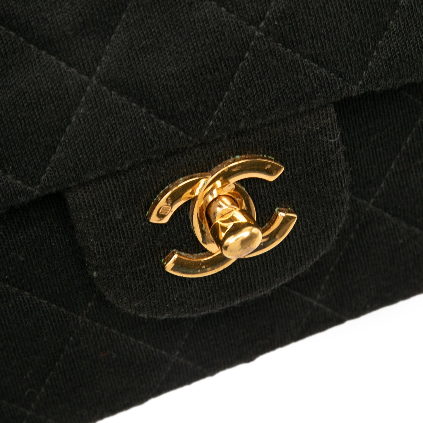 Black Chanel Medium Classic Jersey Double Flap Shoulder Bag