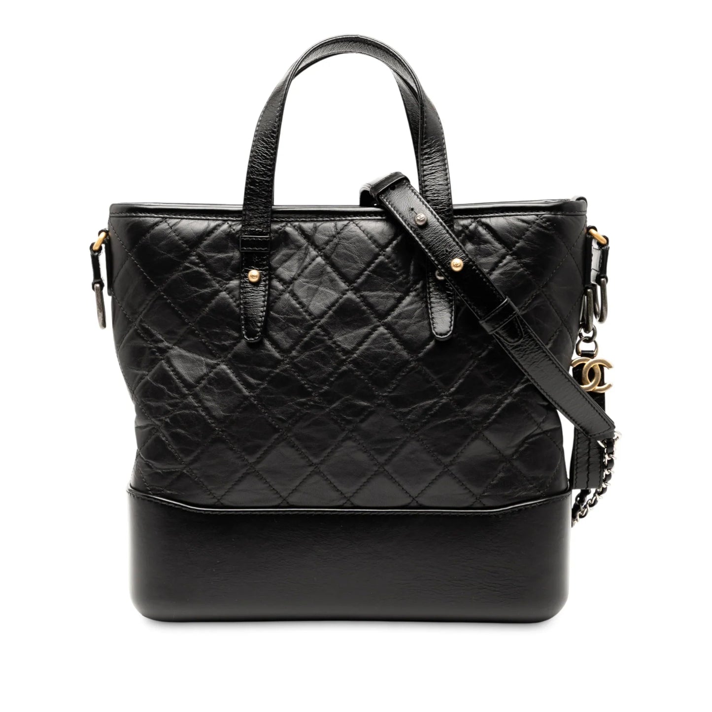 Black Chanel Medium Quilted Calfskin Gabrielle Shopping Satchel