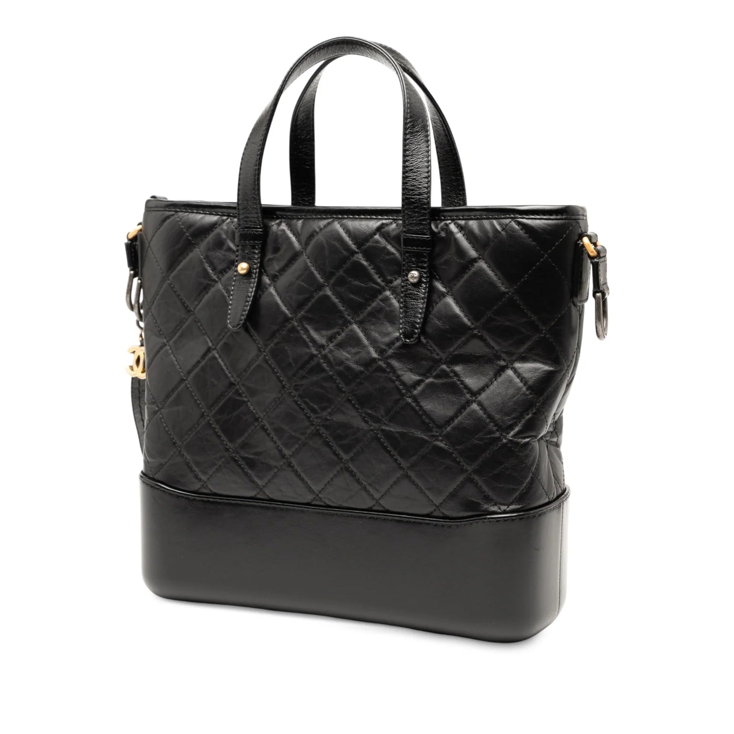 Black Chanel Medium Quilted Calfskin Gabrielle Shopping Satchel
