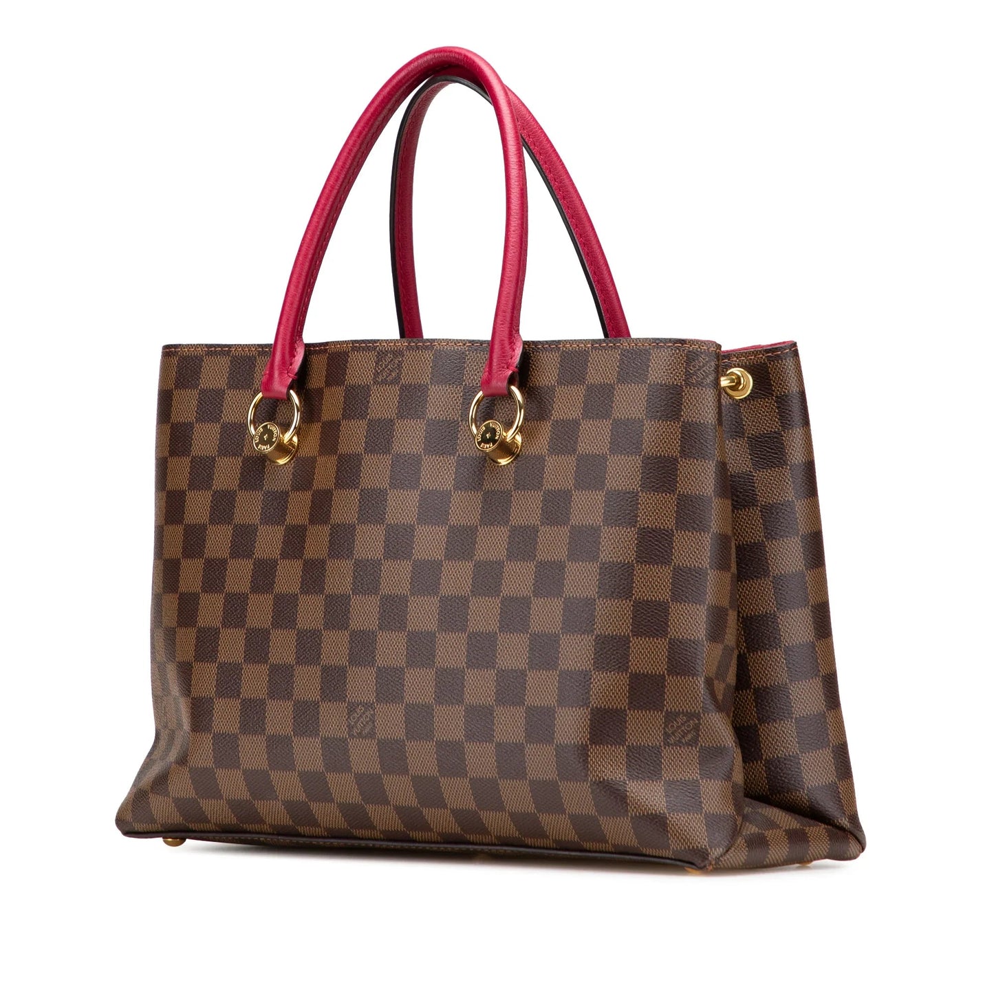 Brown Louis Vuitton Damier Ebene Riverside Satchel