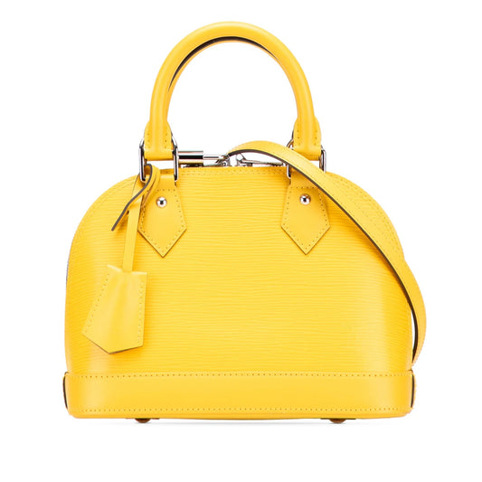 Yellow Louis Vuitton Epi Alma BB Satchel