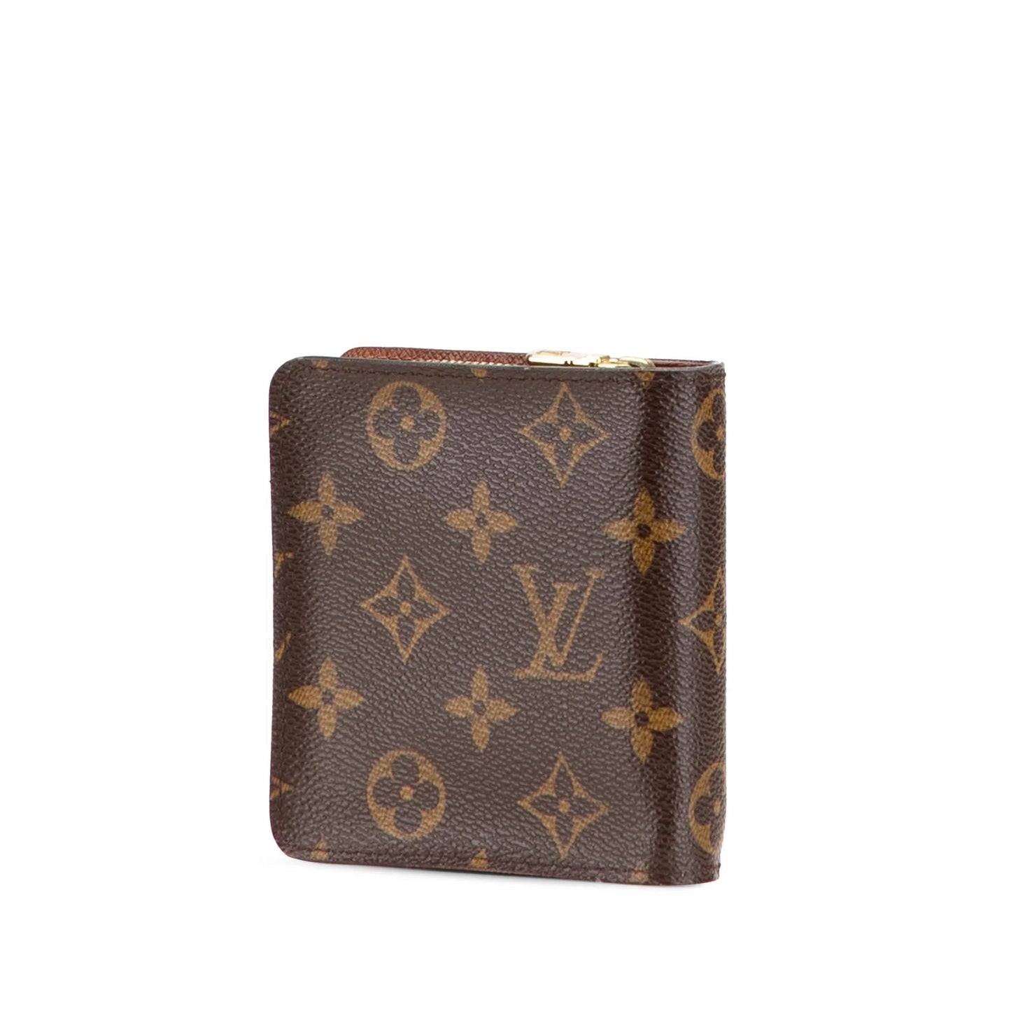 Brown Louis Vuitton Monogram Bifold Compact Wallet