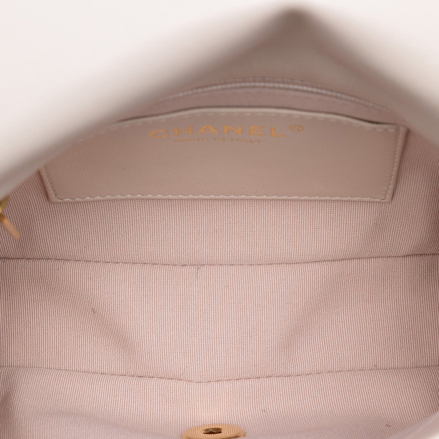 Beige Chanel Small Quilted Lambskin Funky Town Flap Shoulder Bag