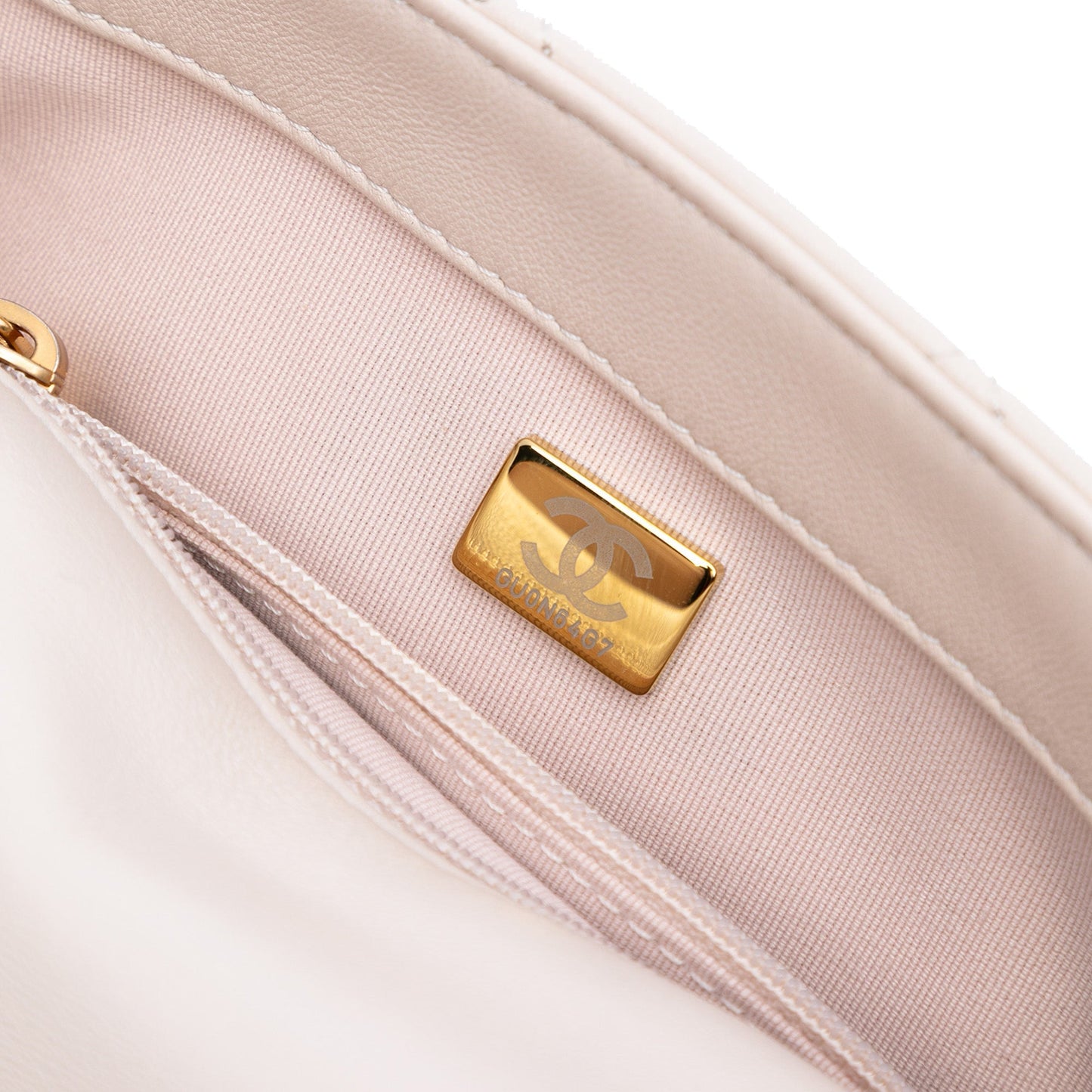 Beige Chanel Small Quilted Lambskin Funky Town Flap Shoulder Bag