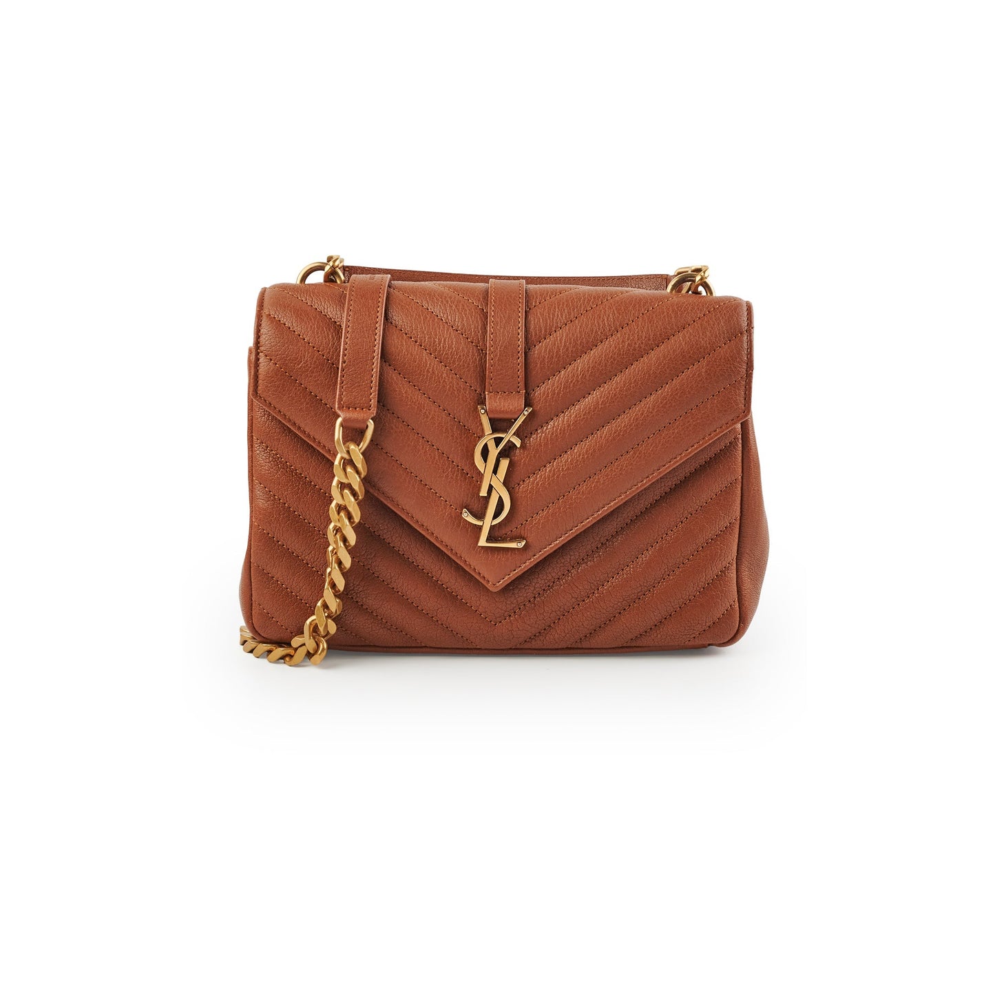 Saint Laurent Medium College Brown