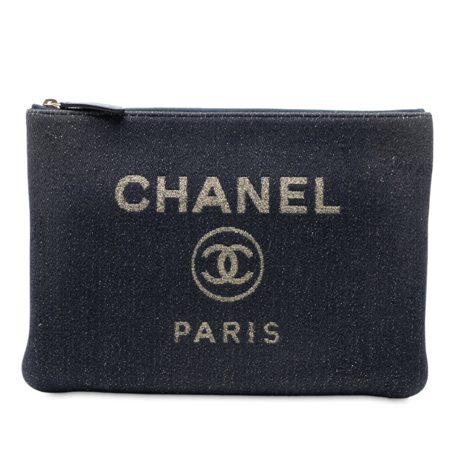 Blue Chanel Medium Denim Deauville O Case Clutch