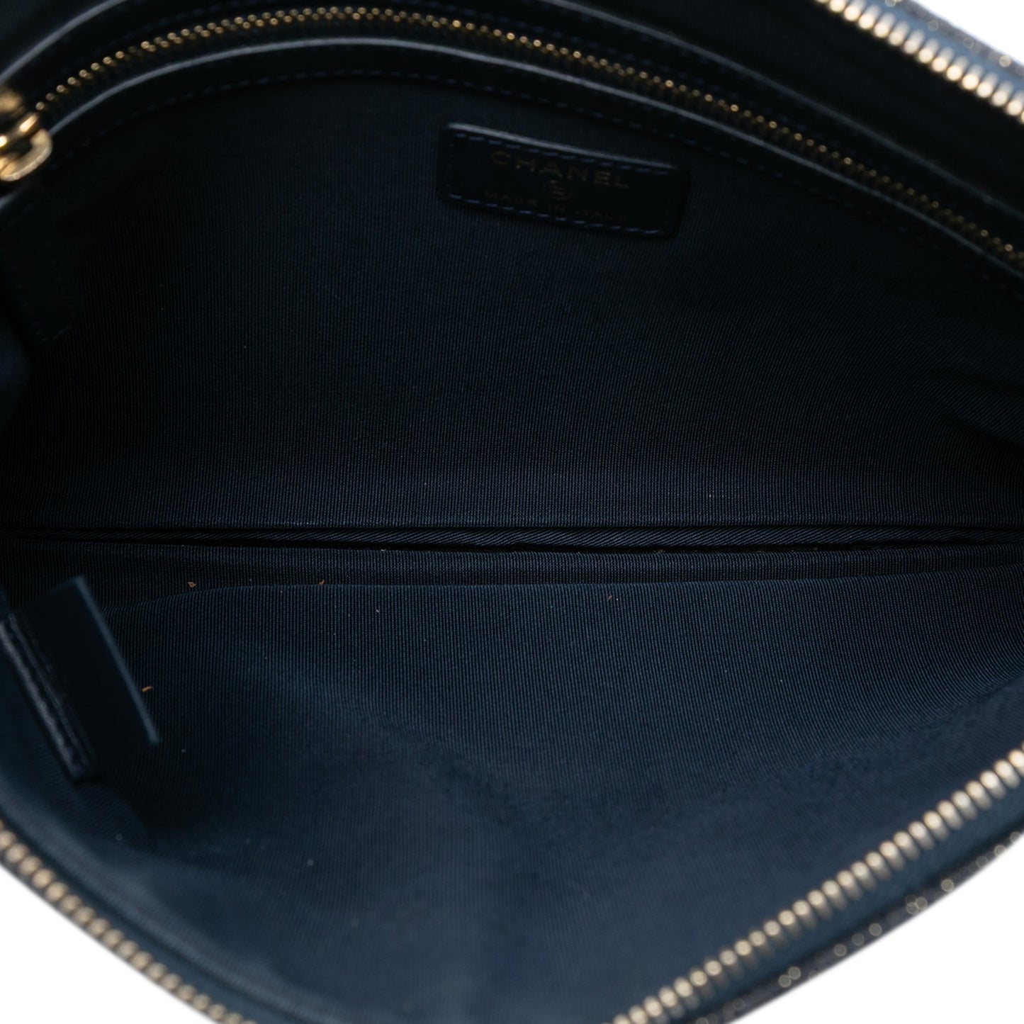 Blue Chanel Medium Denim Deauville O Case Clutch