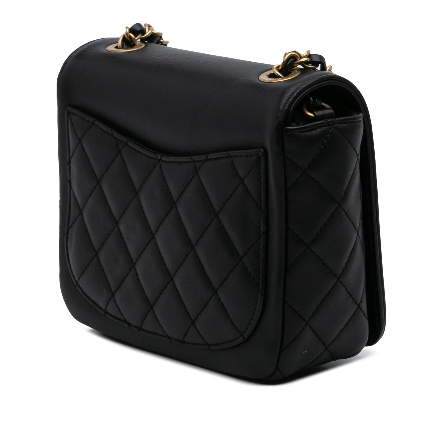 Black Chanel Lambskin Lucky Charms Flap Crossbody