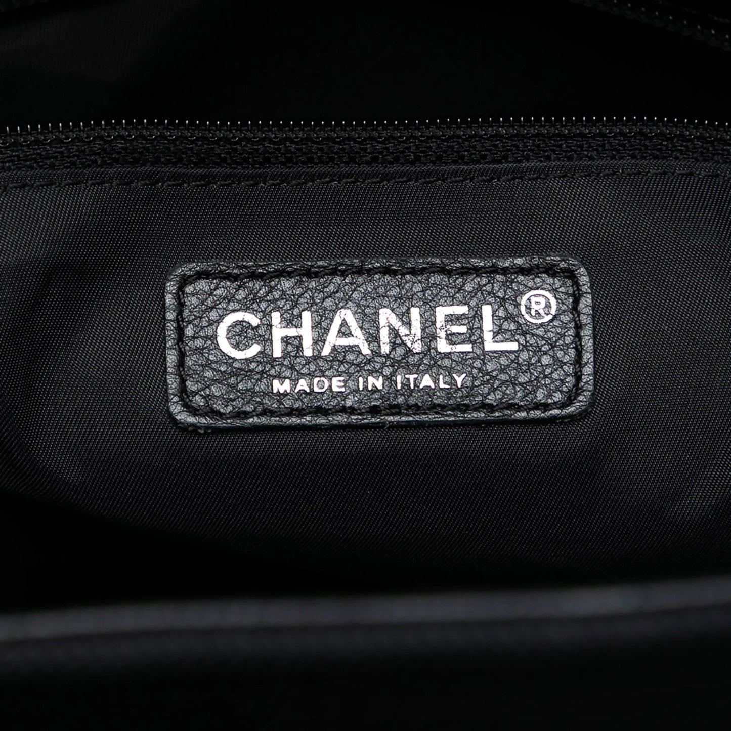 Black Chanel Large Quilted Coated Canvas Paris Biarritz Tote