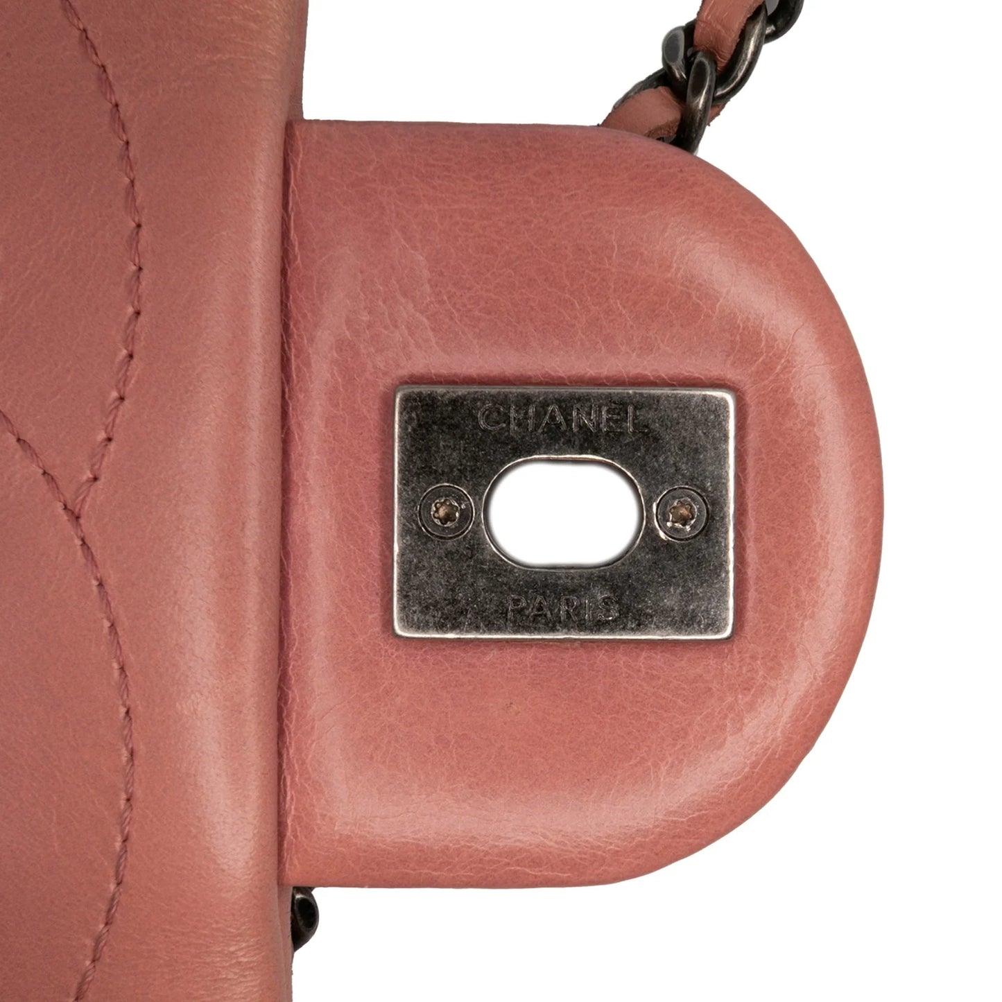 Pink Chanel Paris Salzburg Mini Quilted Glazed Calfskin and Felt Edelweiss Flower Flap Crossbody Bag