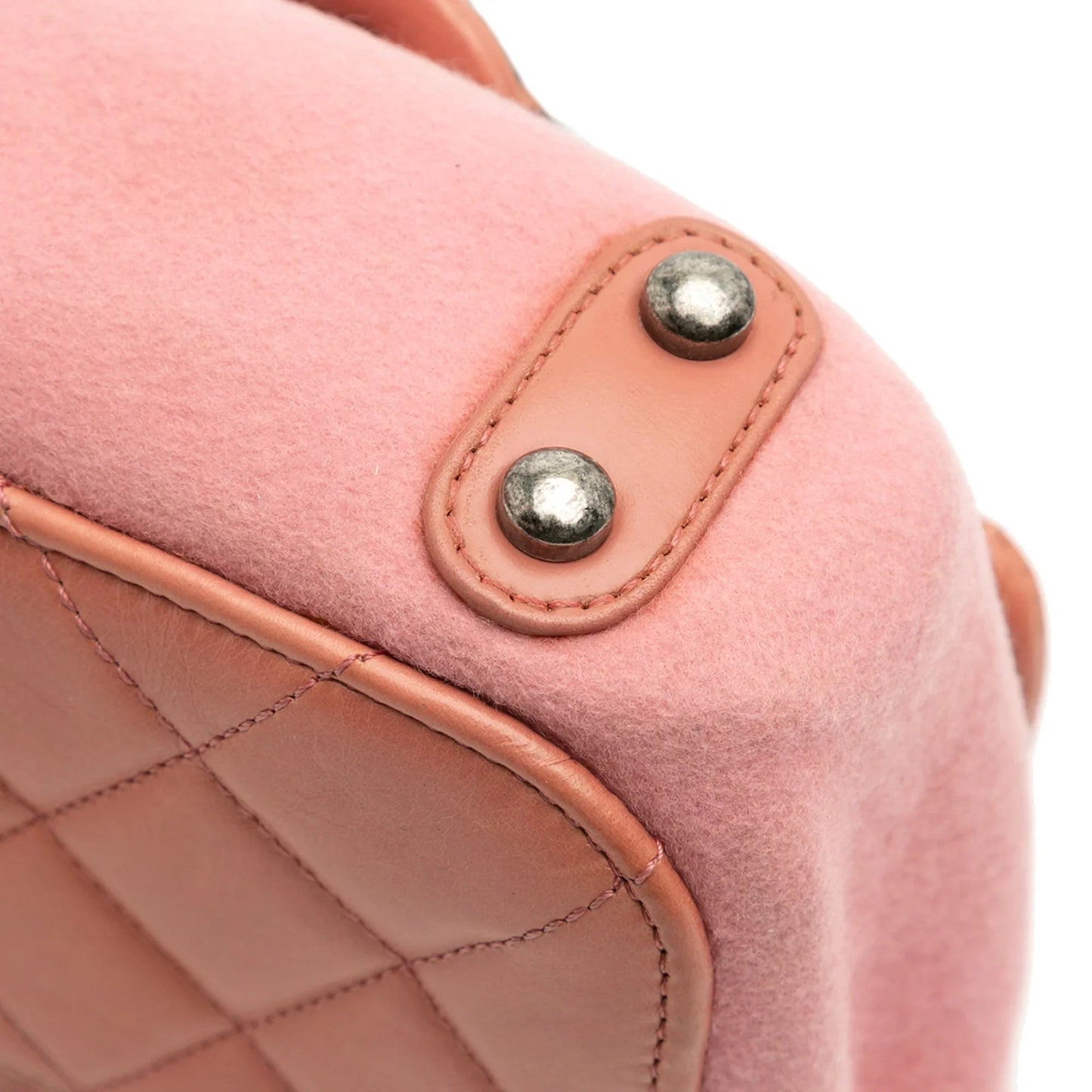 Pink Chanel Paris Salzburg Mini Quilted Glazed Calfskin and Felt Edelweiss Flower Flap Crossbody Bag