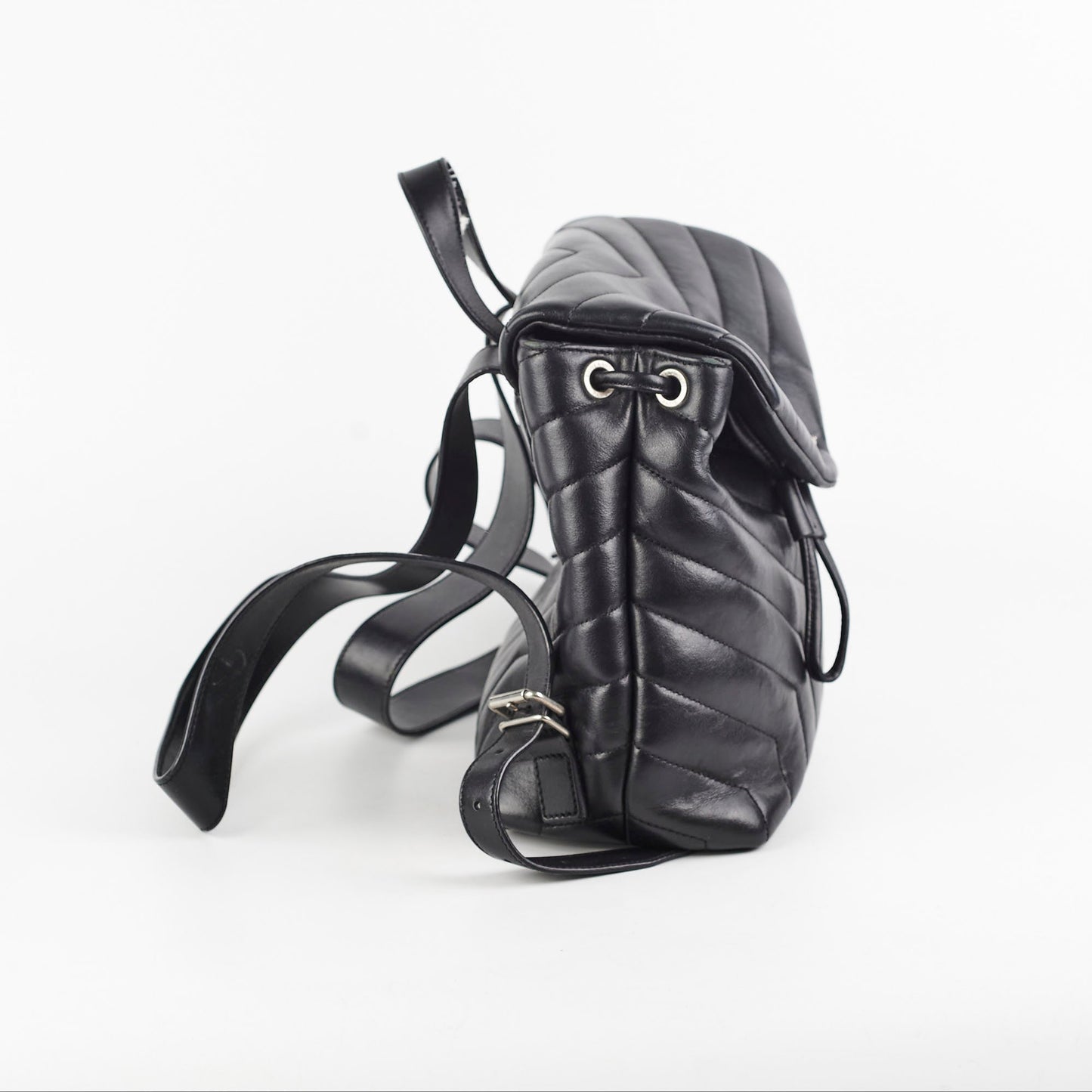 Saint Laurent Lou Small Black Backpack