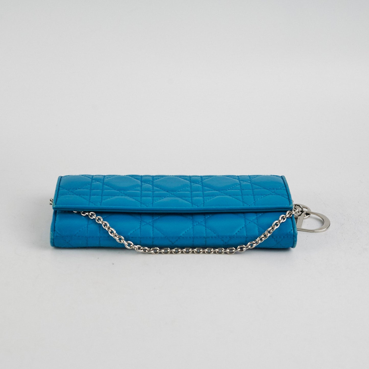 Christian Dior Blue Lambskin Wallet