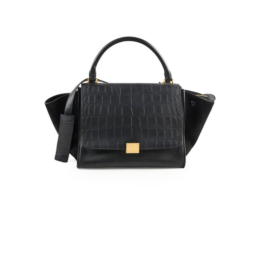 Luxury CELINE Meium Trapeze All Black