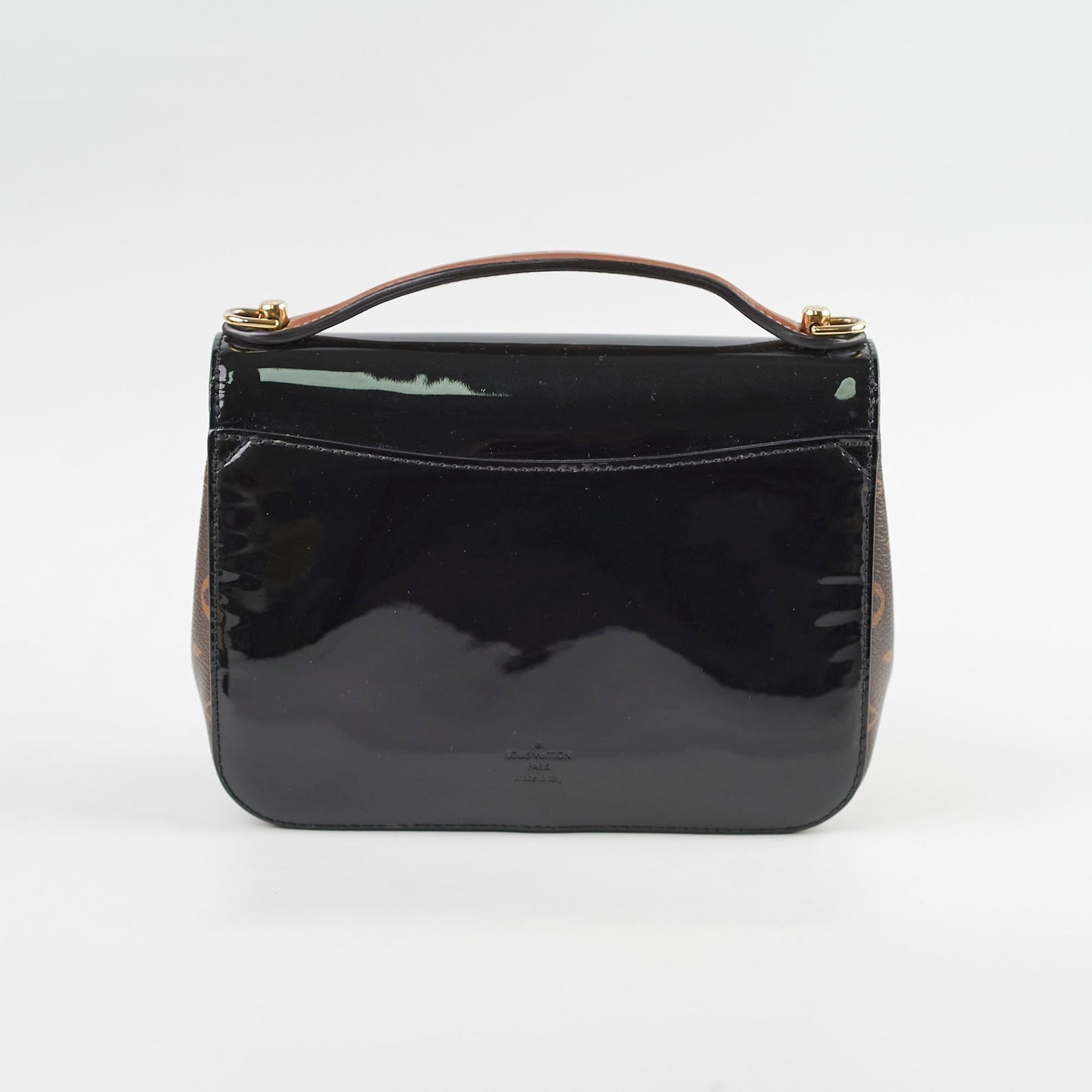 Louis Vuitton Cherrywood Monogram Patent Bag Black